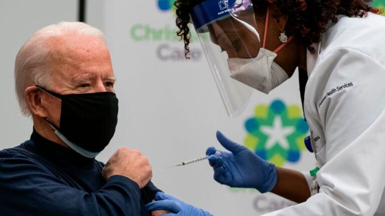 Joe Biden receives vaccine as US surpasses 18 million cases