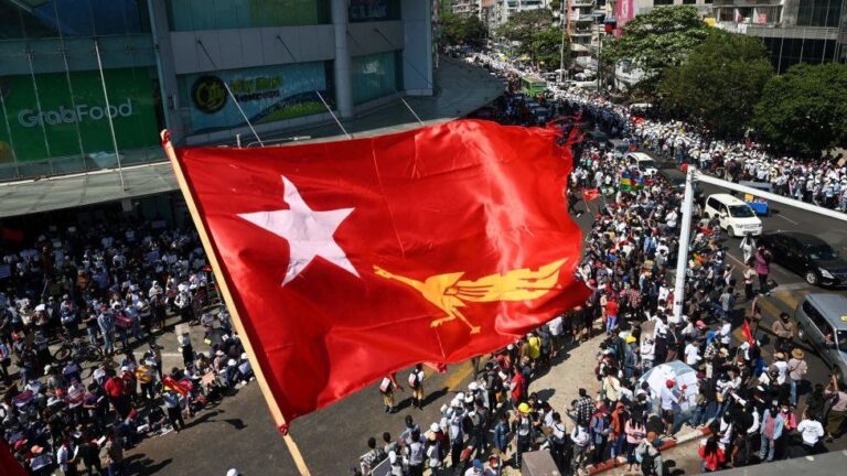 Woman shot at Myanmar coup protest fights for life