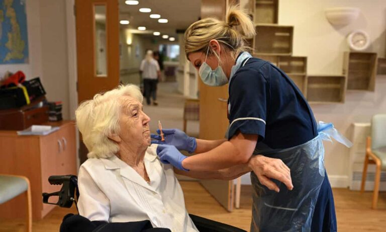 COVID jab offered to all eligible care homes for older people in England