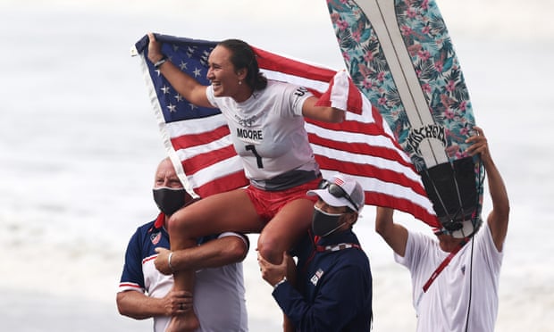 Ferreira and Moore first Olympic champions in surfing