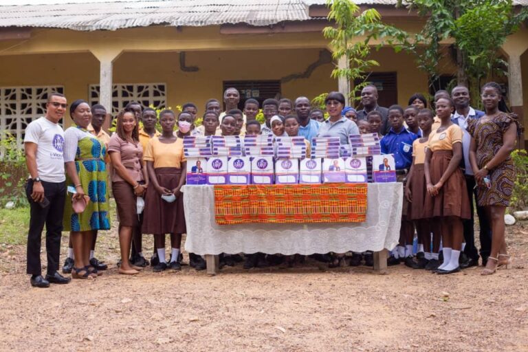 i-VickyMneds Foundation supplies exercise books to five basic schools in Daboase