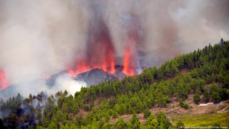 Major damage caused by Canary island volcano, lava about to reach sea