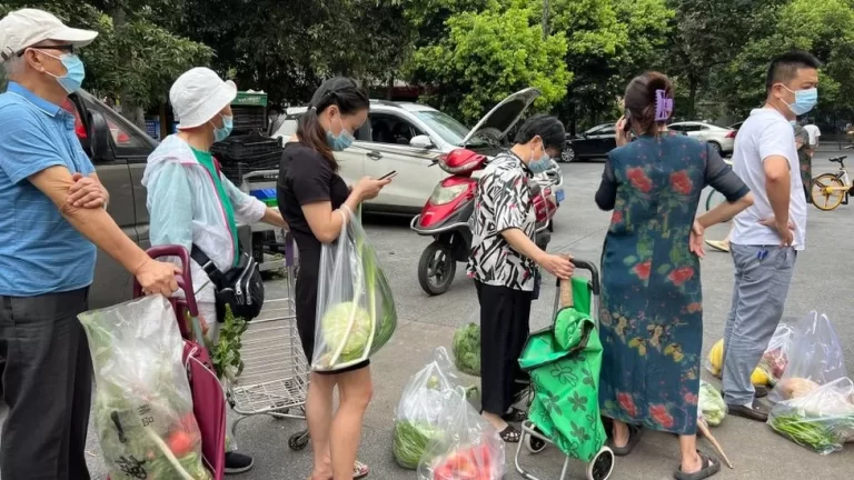 Residents under Covid lockdowns in areas across China  are complaining of shortages of food and essential items.